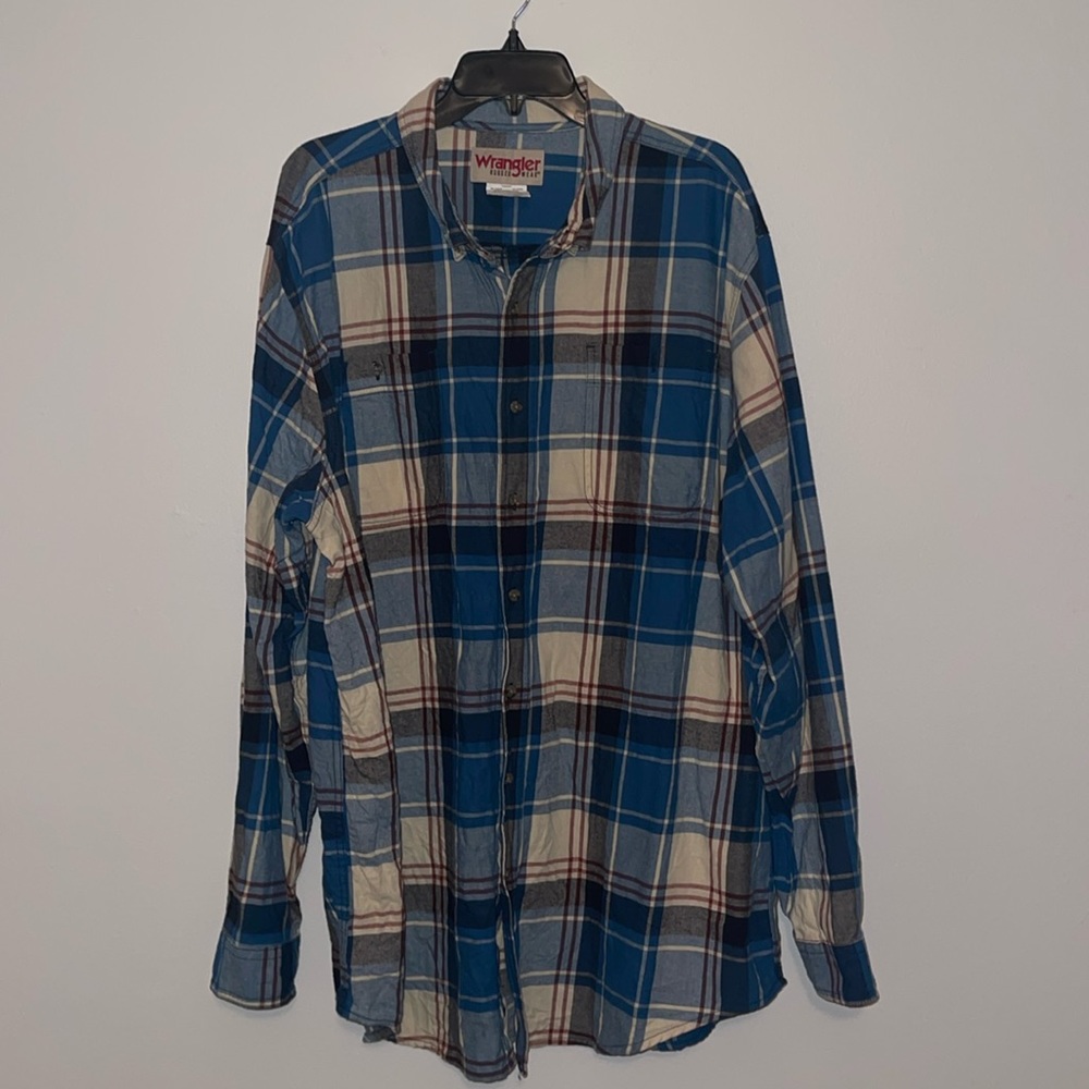 Wrangler Rugged Wear Flannel Shirt Size XXL